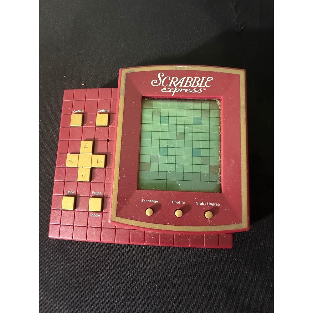 Hasbro‎ Scrabble Express Handheld Game OS Maroon Good Vintage 1999 Word Game